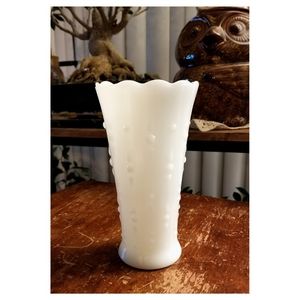 MILK GLASS VASE- APPROX. 7.5"